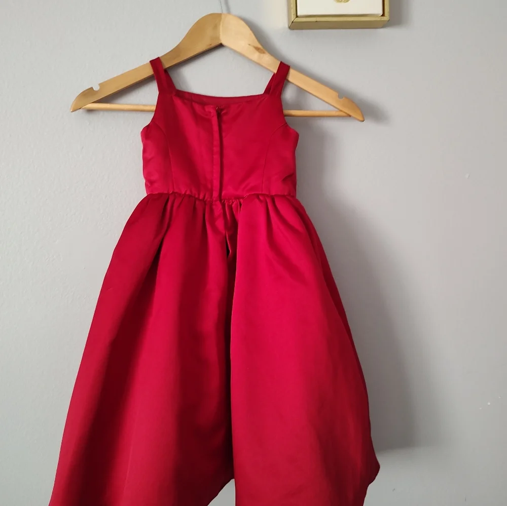 Party Girl Dress David's Bridal princess size 2T Color Burgundy Red Zipper Back - Picture 9 of 9